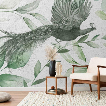 Wall Mural - Flight of a Peacock - Third Variant