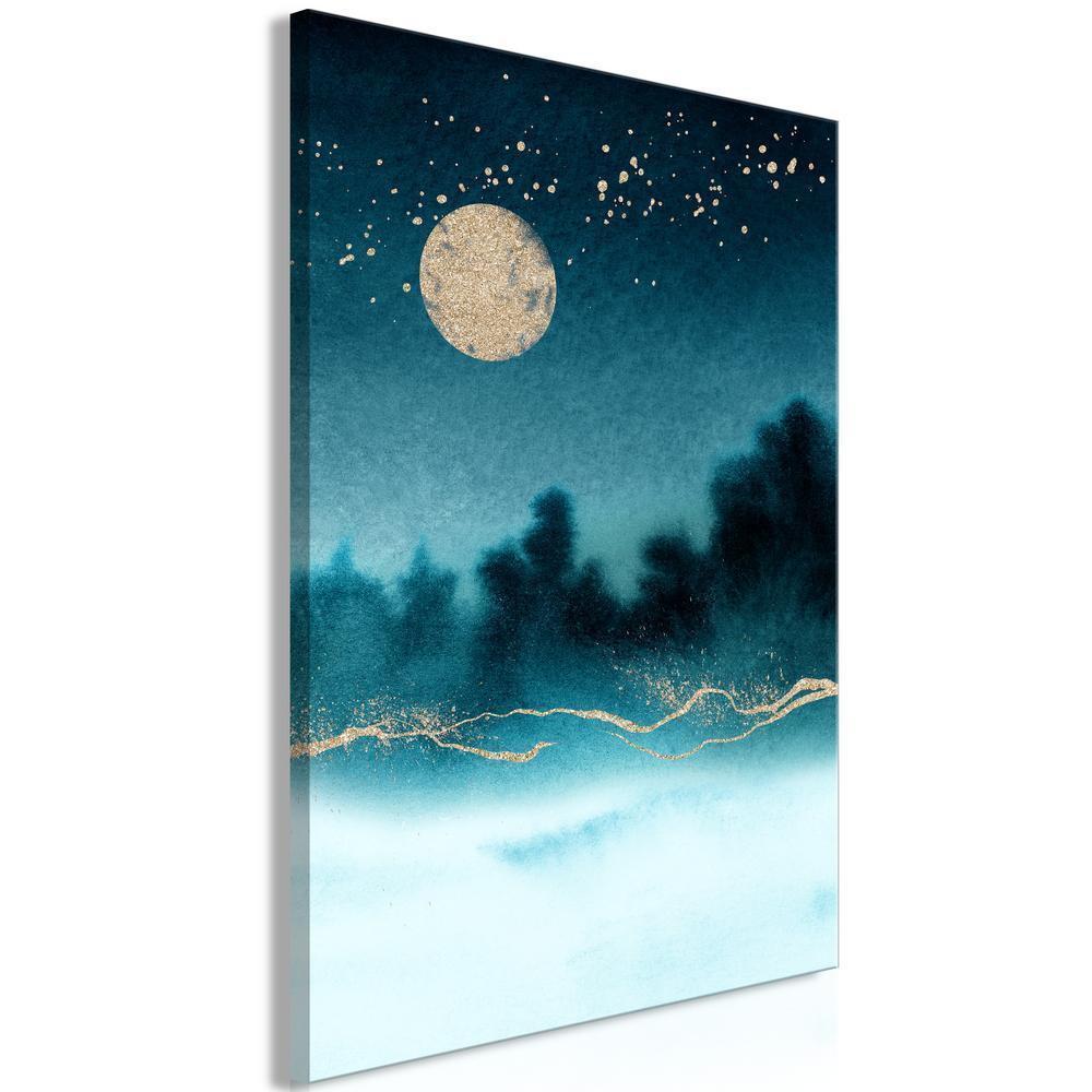 Canvas Print - Hazy Moon (1 Part) Vertical-ArtfulPrivacy-Wall Art Collection