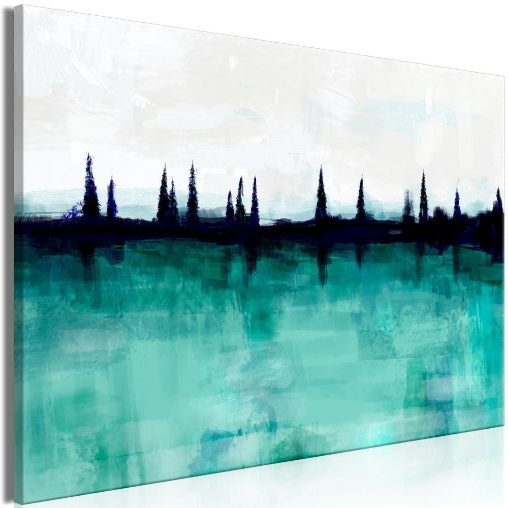 Canvas Print - Mountain Lake (1 Part) Wide-ArtfulPrivacy-Wall Art Collection