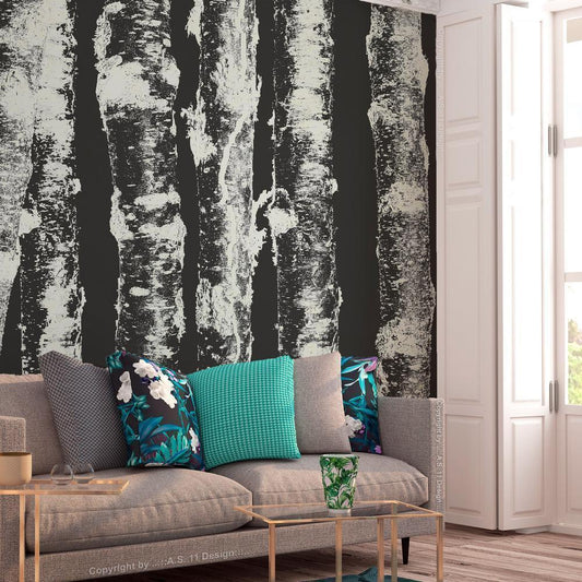 Wall Mural - Stately Birches - Second Variant-Wall Murals-ArtfulPrivacy
