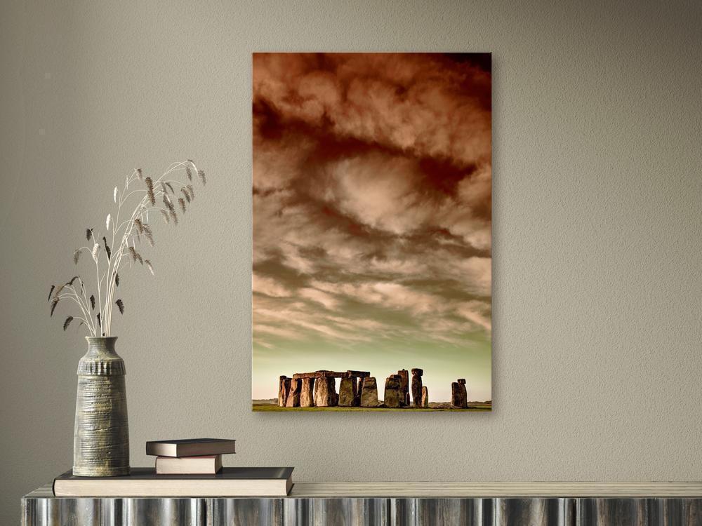 Canvas Print - Clouds Over Stonehenge (1 Part) Vertical-ArtfulPrivacy-Wall Art Collection