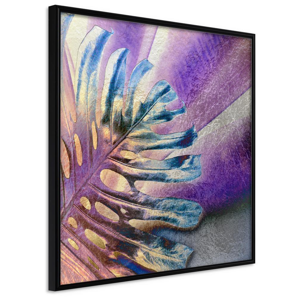 Botanical Wall Art - Multicoloured Leaf-artwork for wall with acrylic glass protection