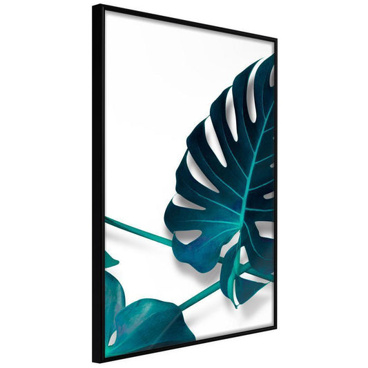 Botanical Wall Art - Turquoise Monstera I-artwork for wall with acrylic glass protection