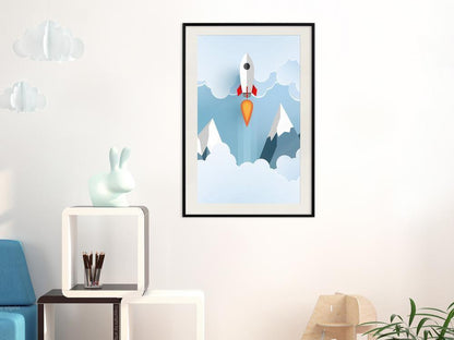 Nursery Room Wall Frame - Bye Bye Earth!-artwork for wall with acrylic glass protection