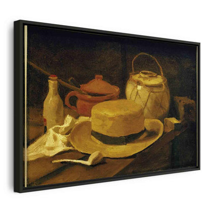 Impression sur toile - Nature morte au chapeau de paille jaune (Vincent Van Gogh)