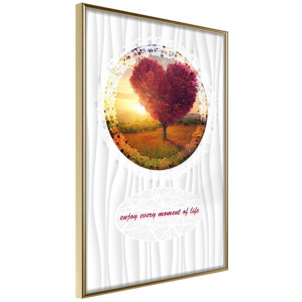 Abstract Poster Frame - Heart Tree II-artwork for wall with acrylic glass protection