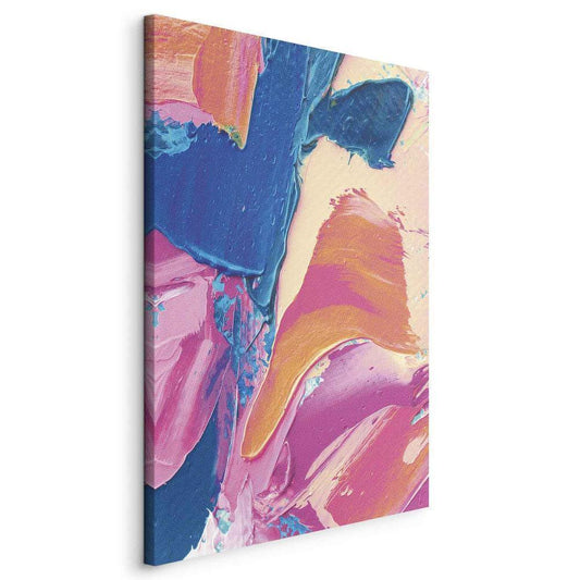 Canvas Print - Energetic Shapes - Dynamic Oil Paint Composition on Canvas