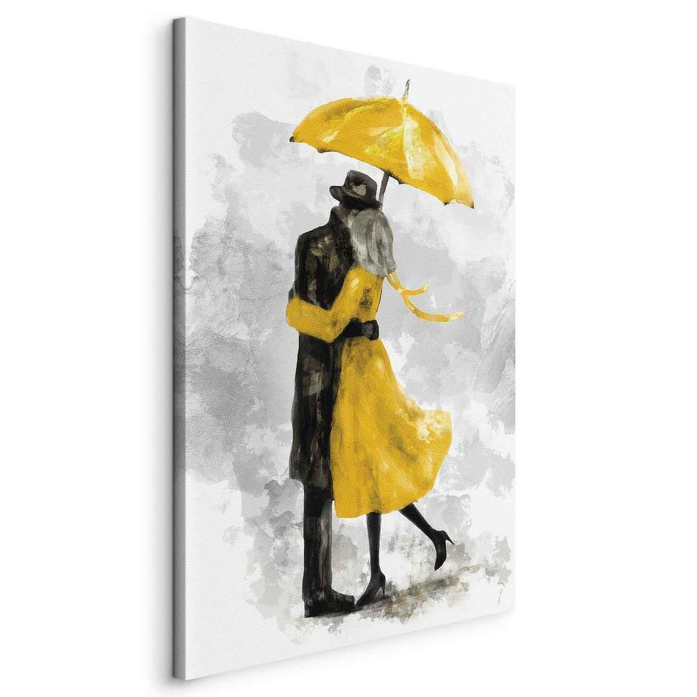 Canvas Print - Under Yellow Umbrella (1 Part) Vertical