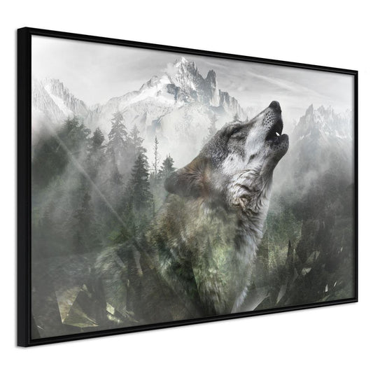 Frame Wall Art - Wolf's Territory-artwork for wall with acrylic glass protection