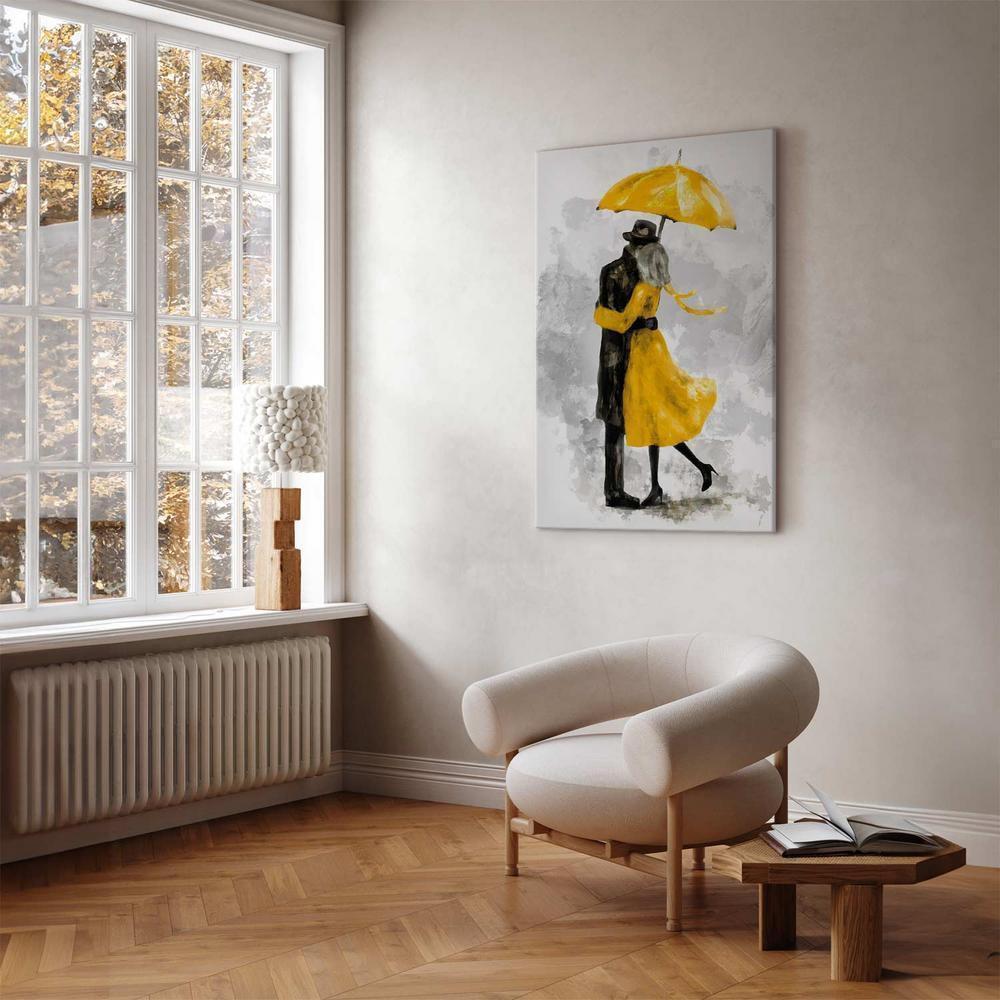 Canvas Print - Under Yellow Umbrella (1 Part) Vertical