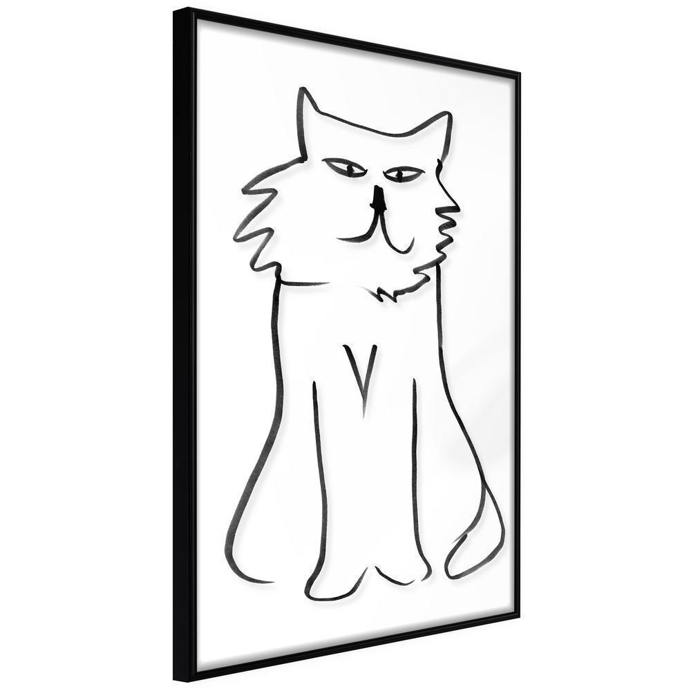 Black and White Framed Poster - Hungry for Attention-artwork for wall with acrylic glass protection