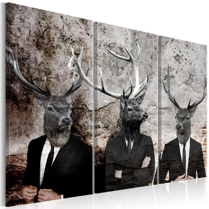 Canvas Print - Deer in Suits I-ArtfulPrivacy-Wall Art Collection