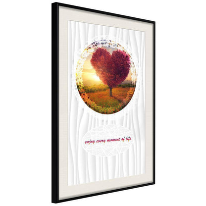 Abstract Poster Frame - Heart Tree II-artwork for wall with acrylic glass protection