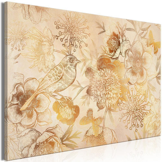 Canvas Print - Golden Mosaic of Nature (1 Part) Wide