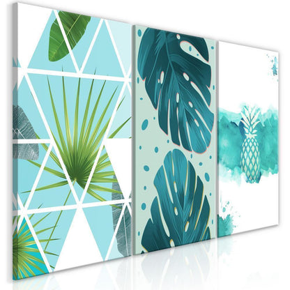 Canvas Print - Turquoise Tones (3 Parts)-ArtfulPrivacy-Wall Art Collection