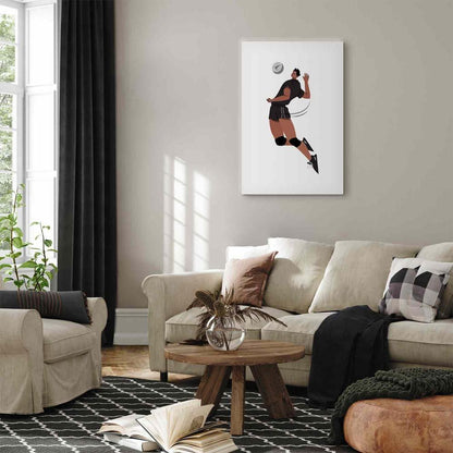 Canvas Print - Volleyball Player on a White Background - Illustration