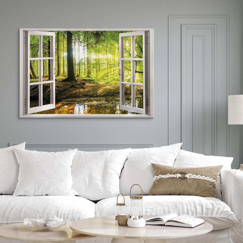 Canvas Print - Window: View on Forest-ArtfulPrivacy-Wall Art Collection