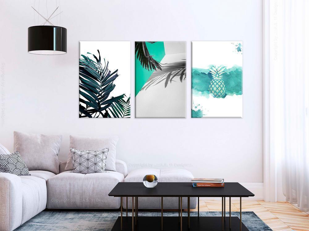 Canvas Print - Palm Paradise (3 Parts)-ArtfulPrivacy-Wall Art Collection