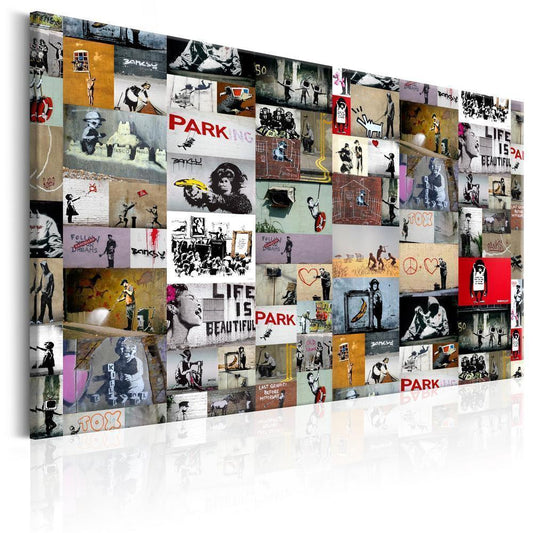 Canvas Print - Art of Collage: Banksy-ArtfulPrivacy-Wall Art Collection