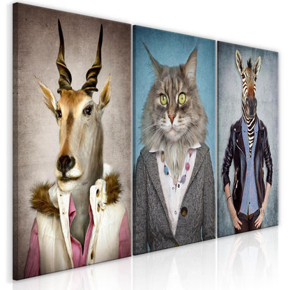 Canvas Print - Menagerie (3 Parts)-ArtfulPrivacy-Wall Art Collection