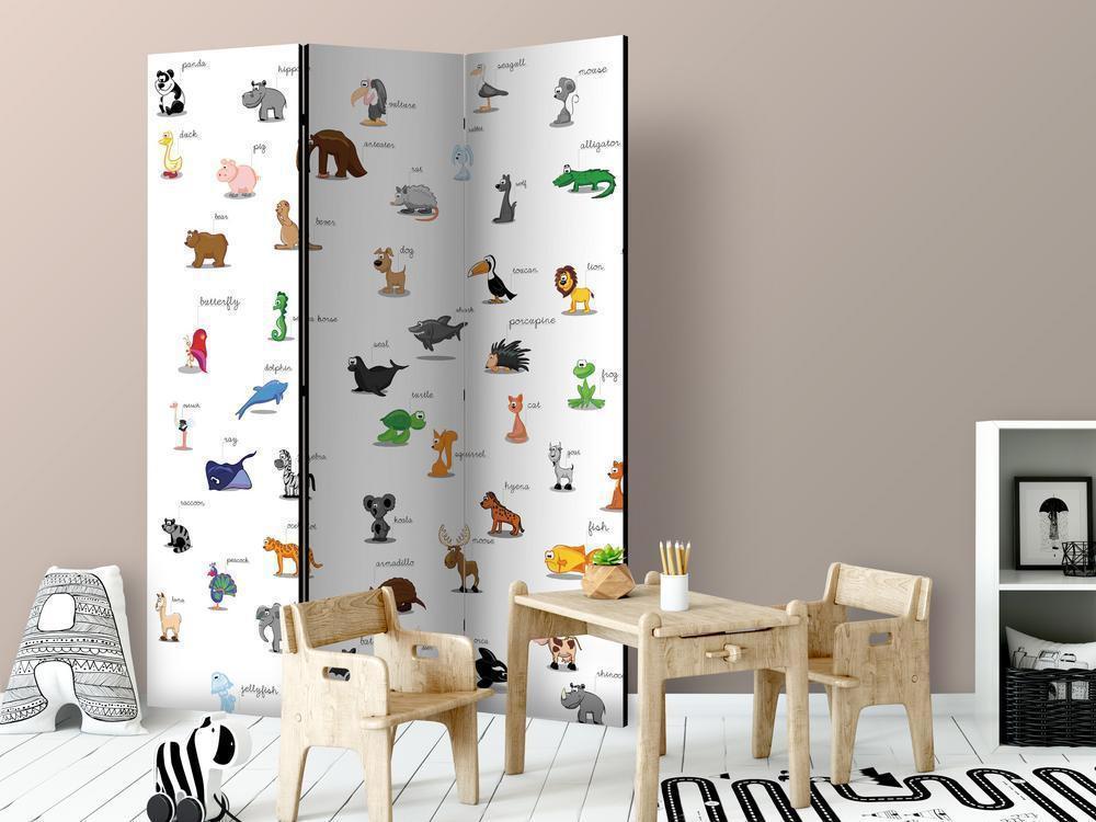 Decorative partition-Room Divider - animals (for children)-Folding Screen Wall Panel by ArtfulPrivacy