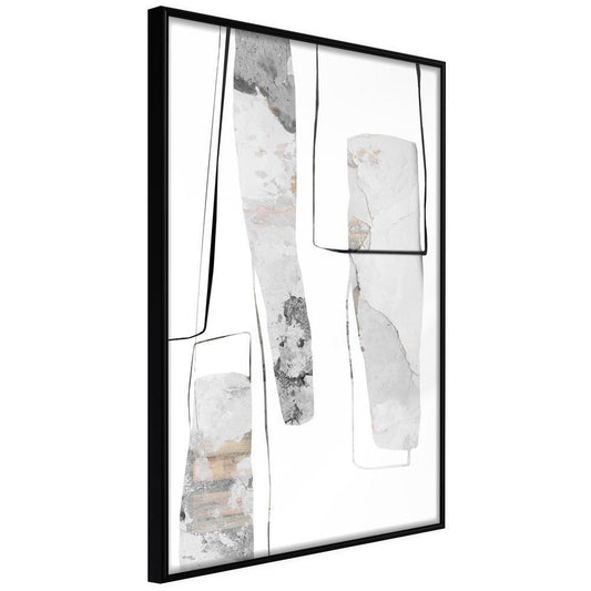 Abstract Poster Frame - Stalagmite and Stalactites-artwork for wall with acrylic glass protection