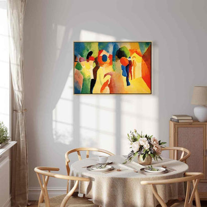 Canvas Print - With a Yellow Jacket (August Macke)