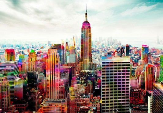 Wall Mural - Colors of New York City-Wall Murals-ArtfulPrivacy