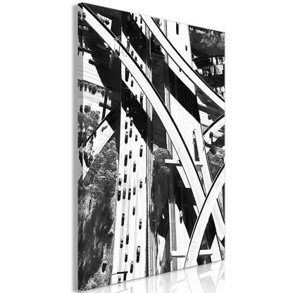 Canvas Print - City Geometry (1 Part) Vertical-ArtfulPrivacy-Wall Art Collection