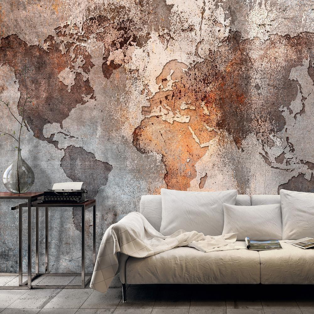 Wall Mural - Map Colors-Wall Murals-ArtfulPrivacy