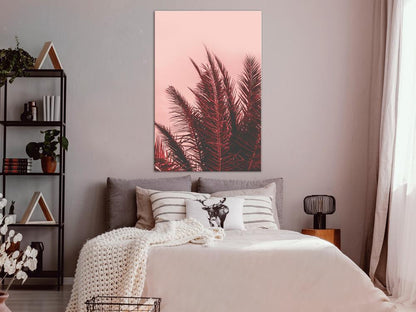Canvas Print - Palm Trees at Sunset (1 Part) Vertical-ArtfulPrivacy-Wall Art Collection