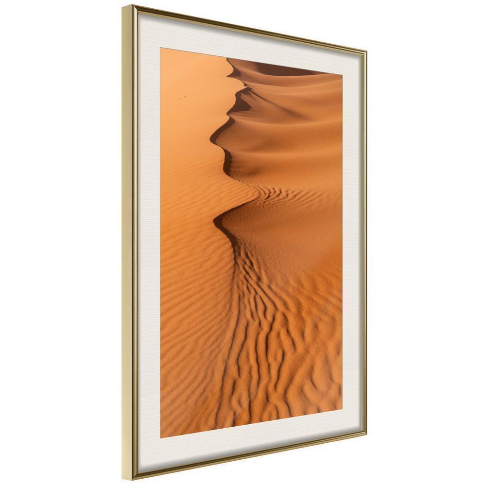 Framed Art - Patterns on the Sand-artwork for wall with acrylic glass protection