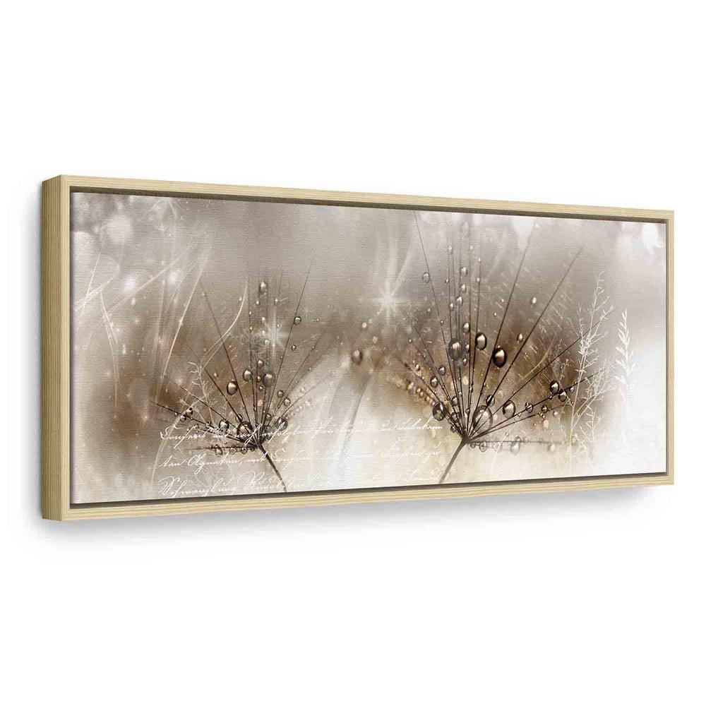 Canvas Print - Drops of Dew (1 Part) Brown Narrow