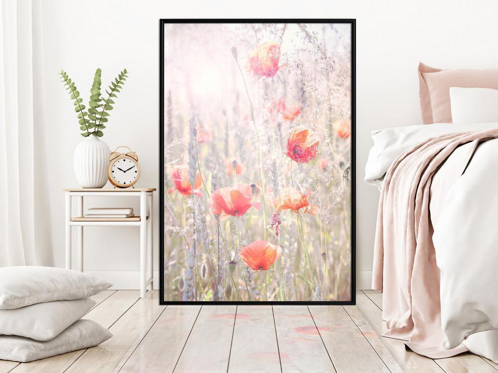 Botanical Wall Art - Poppies-artwork for wall with acrylic glass protection