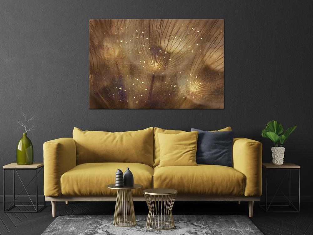 Canvas Print - Golden Dandelions (1 Part) Wide-ArtfulPrivacy-Wall Art Collection