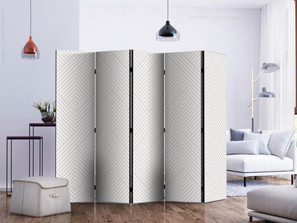 Decorative partition-Room Divider - Broken Lines II-Folding Screen Wall Panel by ArtfulPrivacy