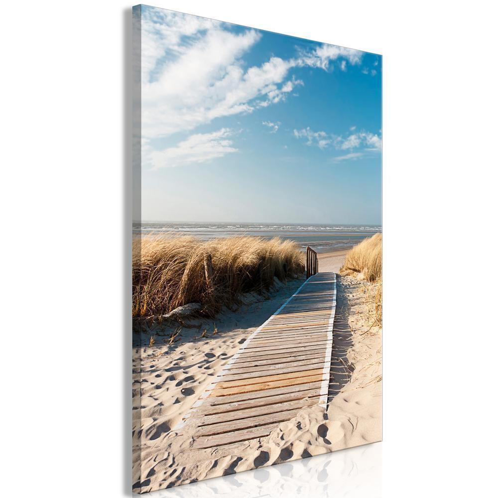 Canvas Print - Lonely Beach (1 Part) Vertical-ArtfulPrivacy-Wall Art Collection