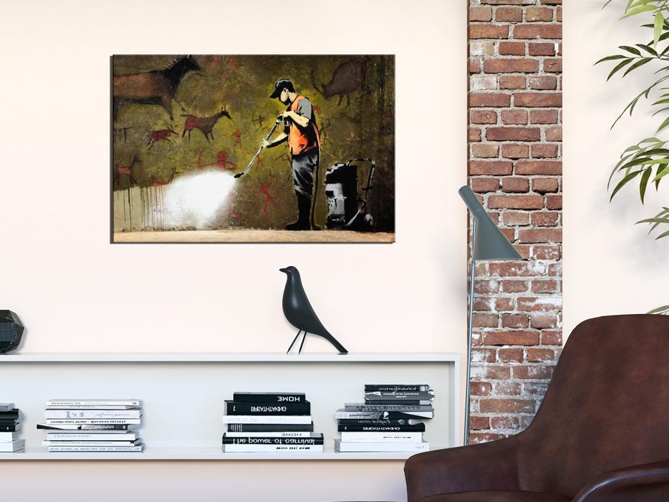 Canvas Print - Cave Painting by Banksy-ArtfulPrivacy-Wall Art Collection