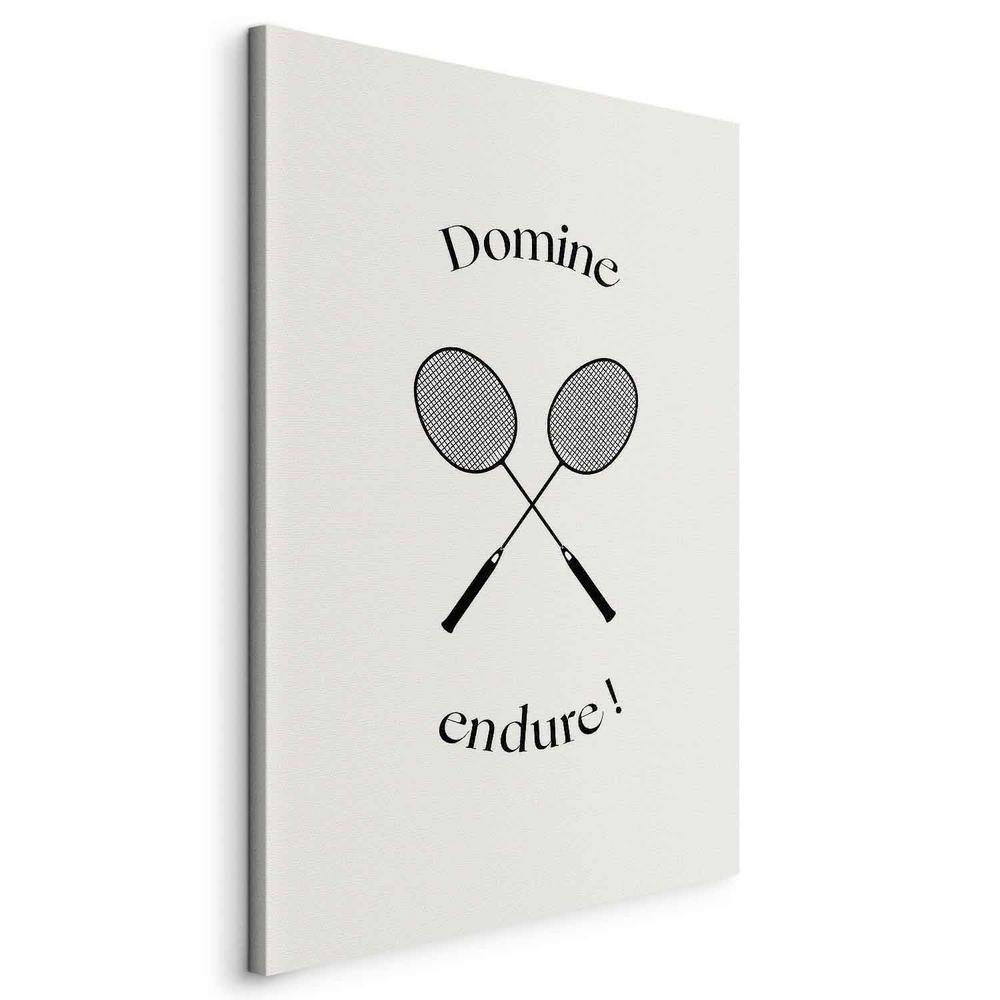 Impression sur toile - Raquettes de badminton noires