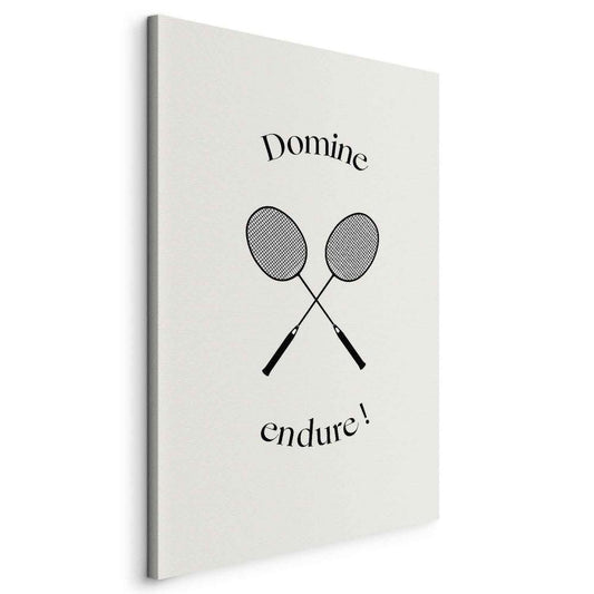 Canvas Print - Black Badminton Rackets