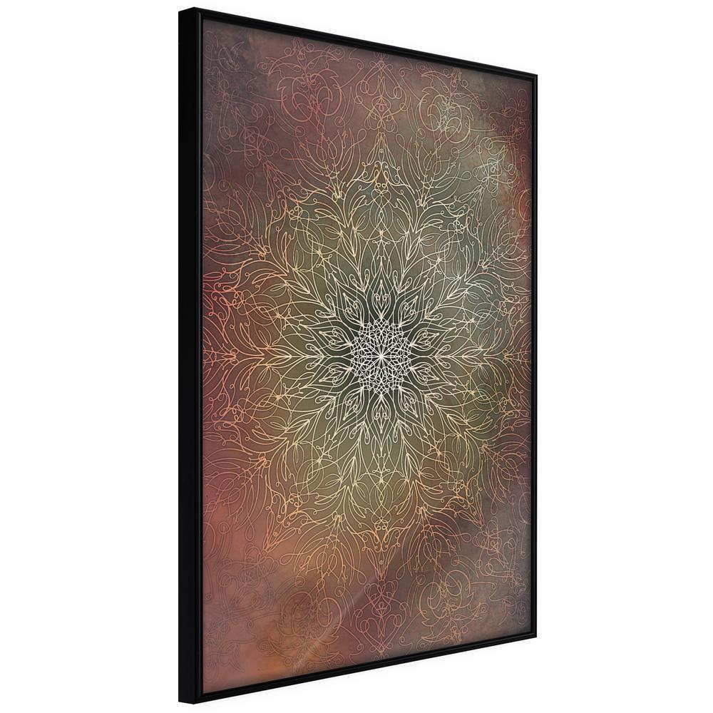 Abstract Poster Frame - Subdued Harmony-artwork for wall with acrylic glass protection