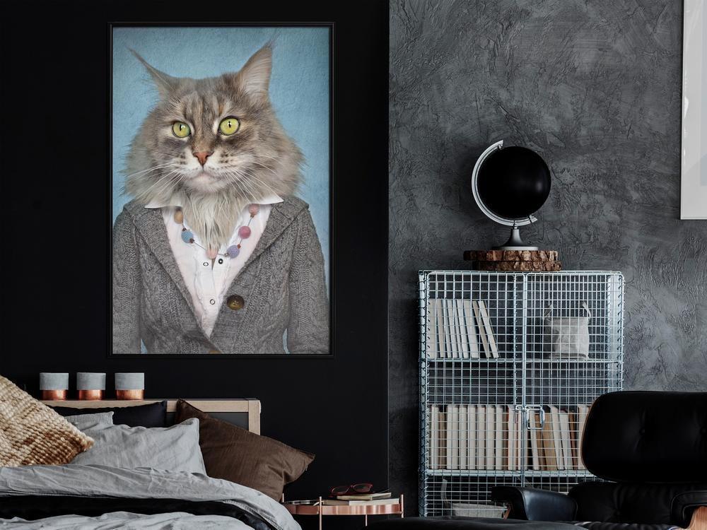 Frame Wall Art - Animal Alter Ego: Cat-artwork for wall with acrylic glass protection