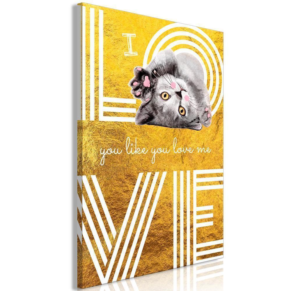Canvas Print - I Love You like You Love Me (1 Part) Vertical-ArtfulPrivacy-Wall Art Collection