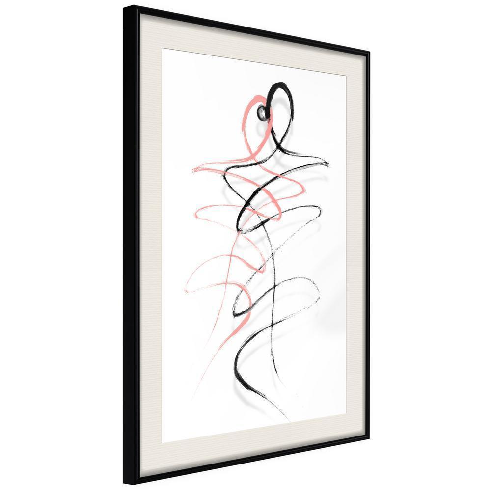 Abstract Poster Frame - Dancing Souls-artwork for wall with acrylic glass protection