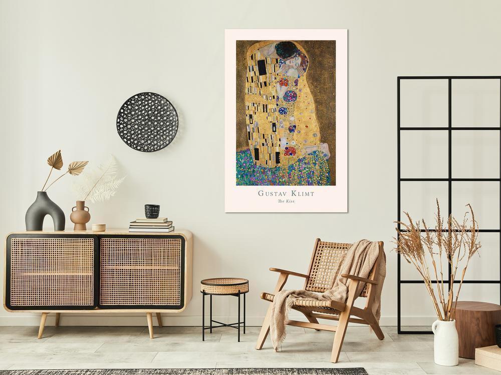 Canvas Print - Gustav Klimt - The Kiss (1 Part) Vertical-ArtfulPrivacy-Wall Art Collection