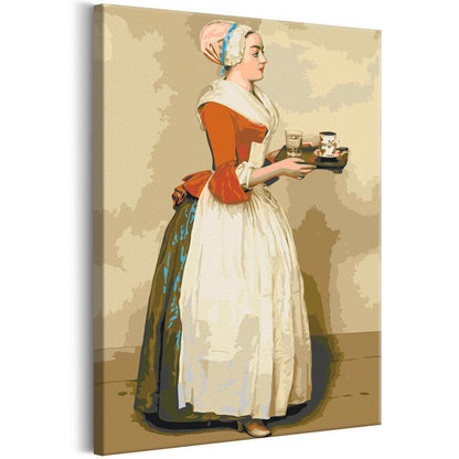 Start learning Painting - Paint By Numbers Kit - The Chocolate Girl - new hobby