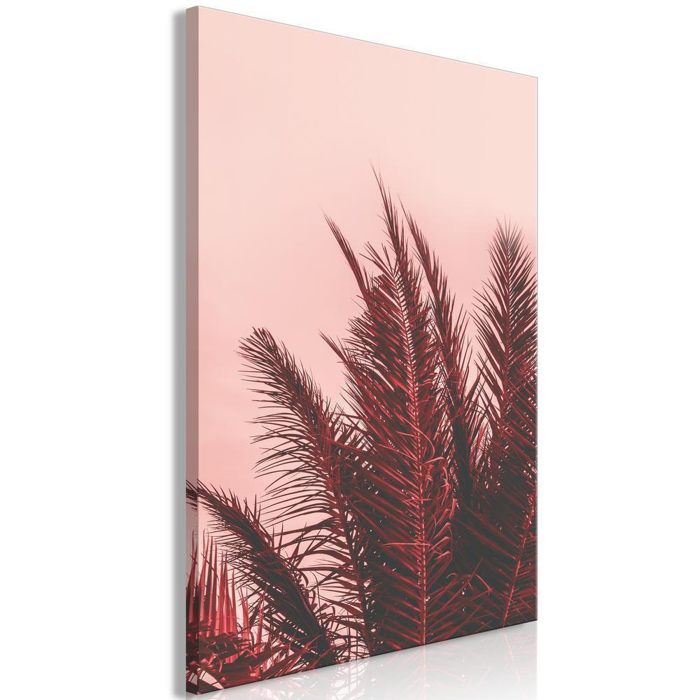 Canvas Print - Palm Trees at Sunset (1 Part) Vertical-ArtfulPrivacy-Wall Art Collection