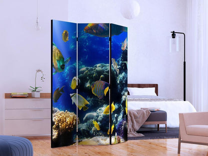 Decorative partition-Room Divider - Underwater adventure-Folding Screen Wall Panel by ArtfulPrivacy