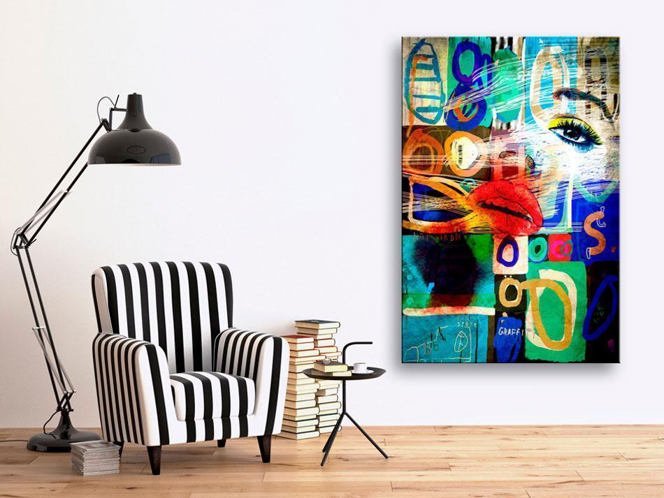 Canvas Print - Kiss of Modernity-ArtfulPrivacy-Wall Art Collection