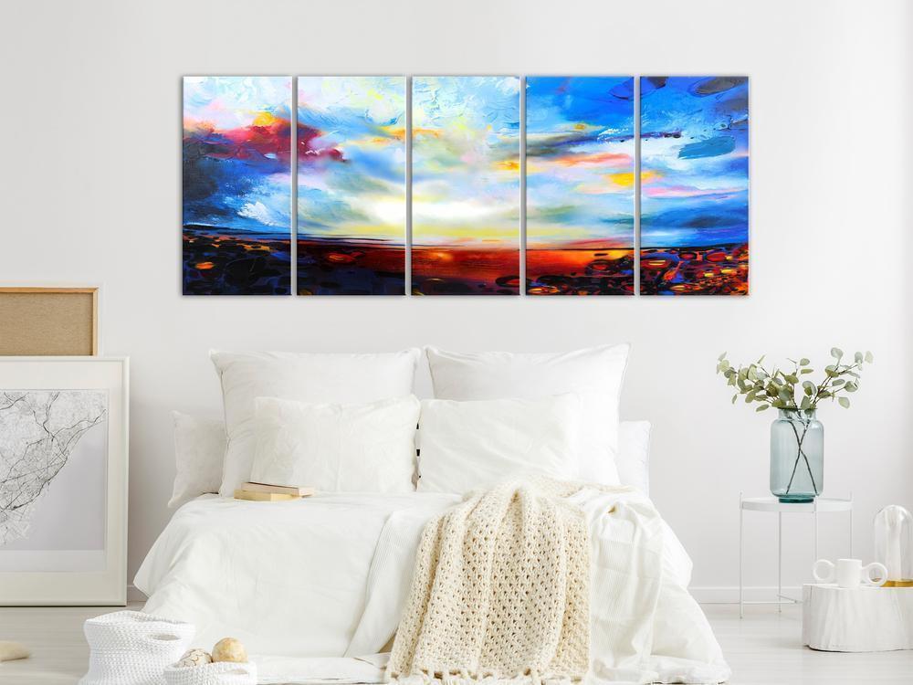 Canvas Print - Colourful Sky (5 Parts) Narrow